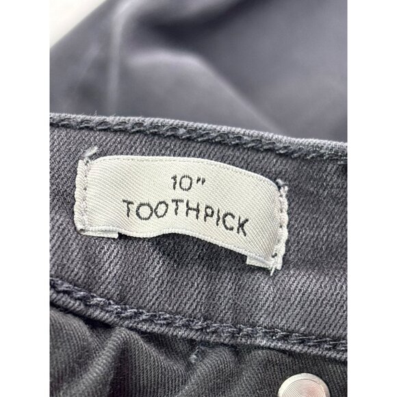 J. Crew Womens Toothpick Dark Gray Skinny Jeans Size 27 Button Fly - Picture 8 of 9